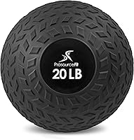 ProsourceFit Tread Slam Medicine Ball - Textured Grip Dead Weight for CrossFit Slams, Core Strength & Full-Body Workouts (5-50 lbs)