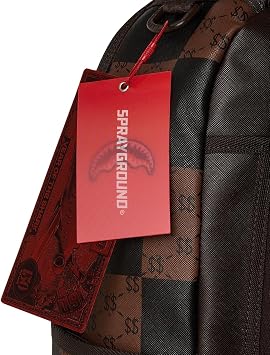 Shark Backpack with Big Check Design by SPRAYGROUND