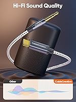 Vista 5 de CableCreation Cable USB C a conector auxiliar de audio de 0.138 in (4 pies), cable estéreo de auriculares tipo C a 0.138 in compatible con iPhone 16