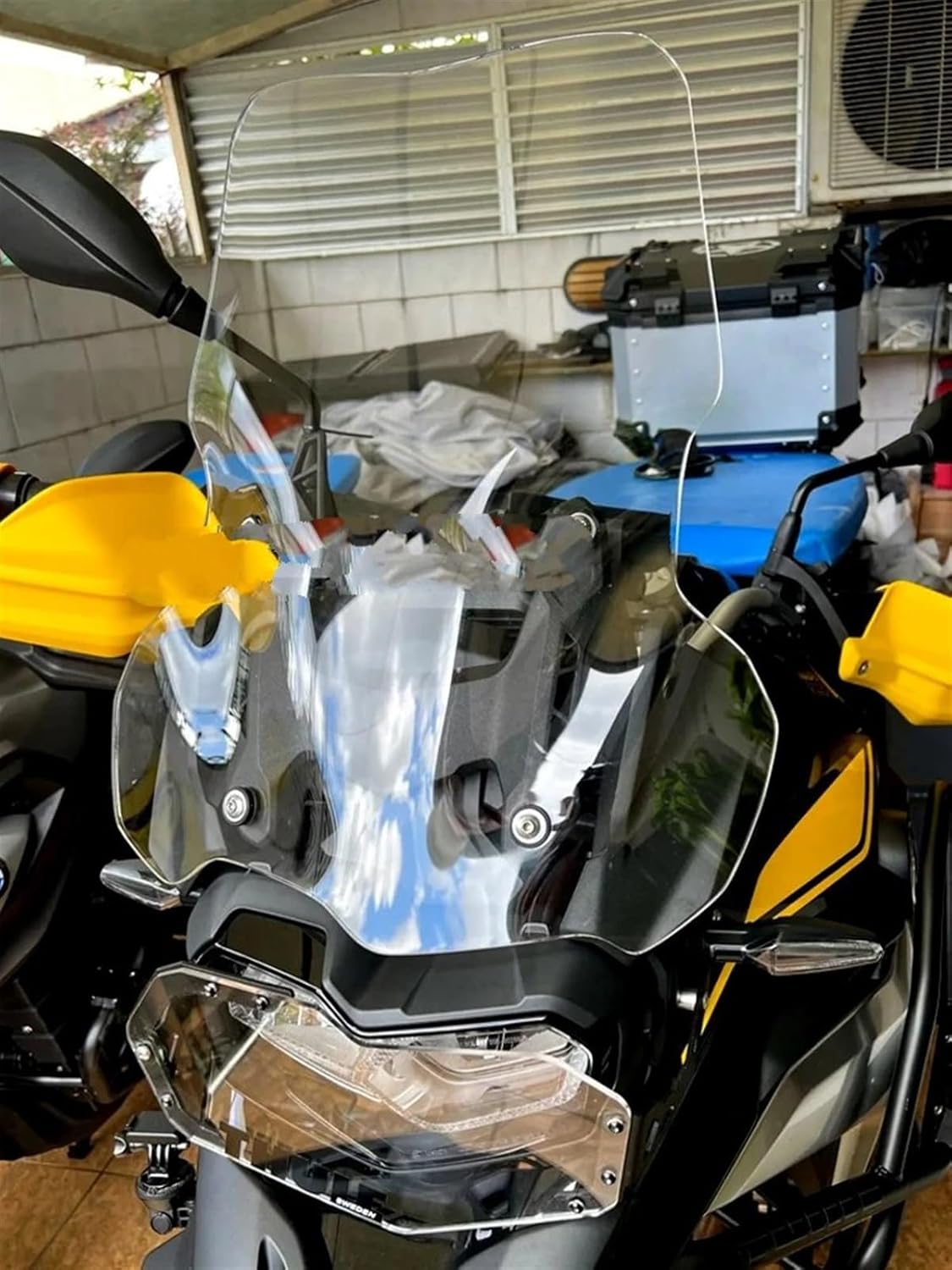 オートバイ 風よけ 用 F750GS F850GS 2018-2021 オートバイウインドディフレクターフロントガラス増加 4 ミリ