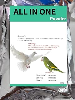 All in One Pigeon Medicine Powder, Chicken Medicine, Treat a Range of Diseases for All Birds, Canary, Aviary, Finches, Parakeet, Cockatiels, Parrots and Cage Small Birds