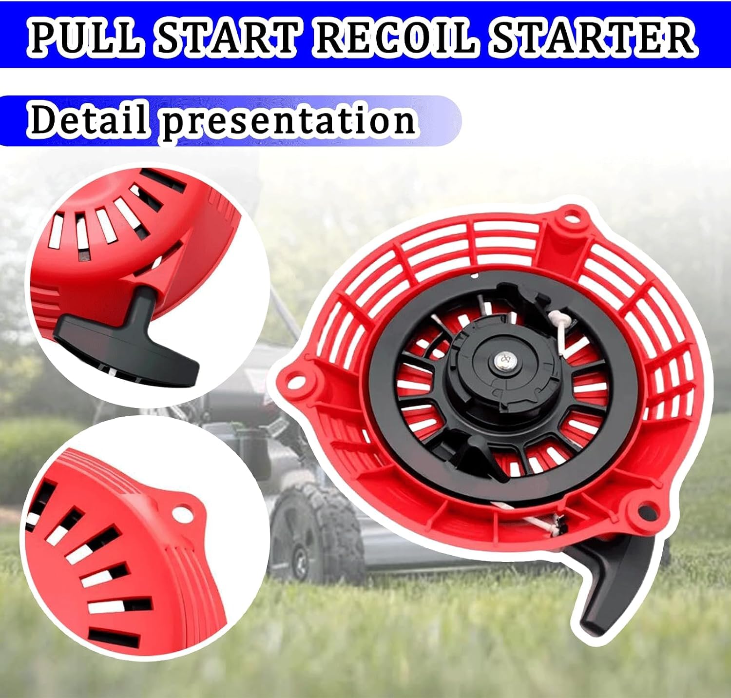 Pull Start Recoil Starter Compatible with Honda Lawn Mower Engines Replace for HRR2169PKA HRR216K9VKAA HRR2169VKA HRR216K9PKAA