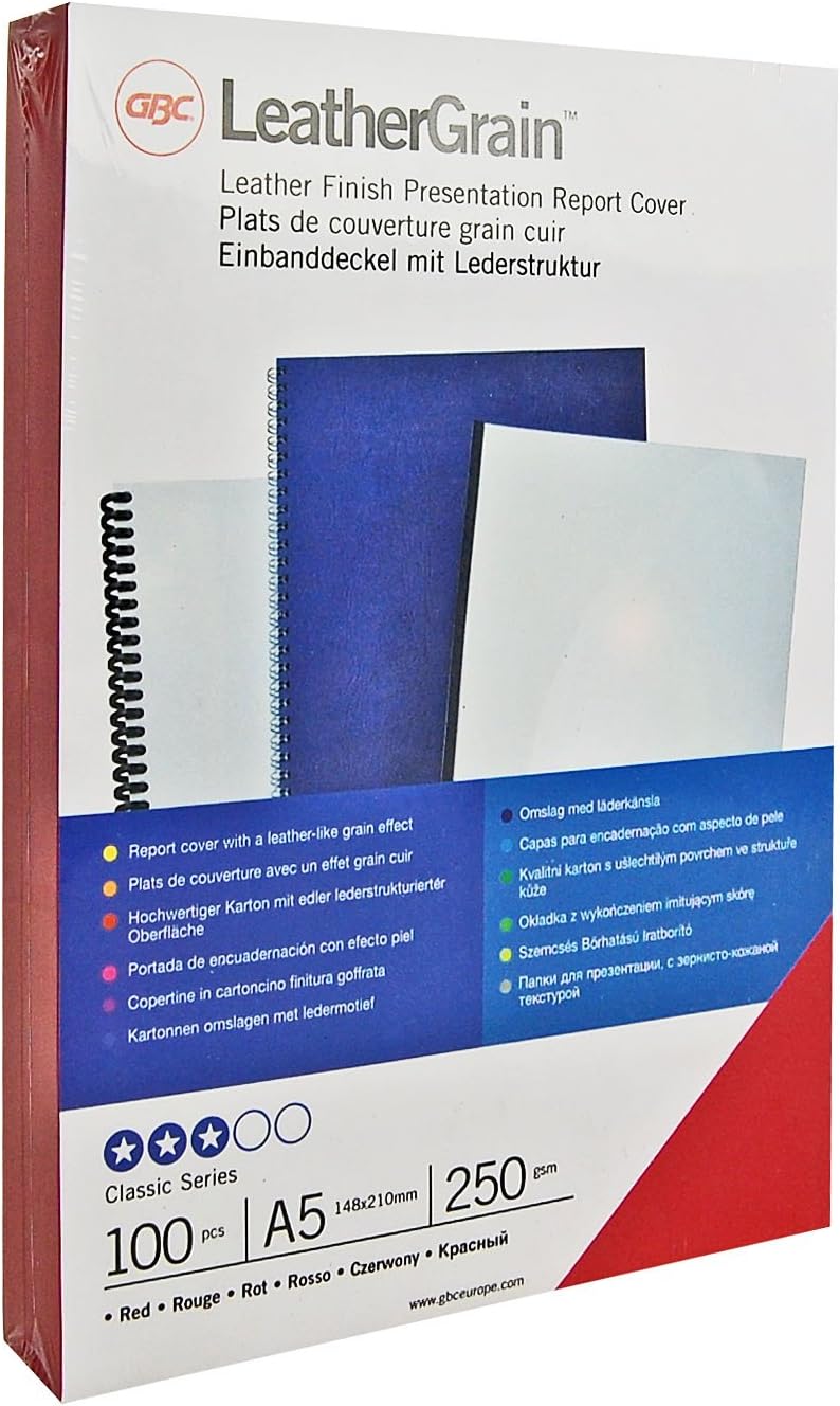 GBC CN040010 Pack of 25 Binding Covers 250 g/m2 Black