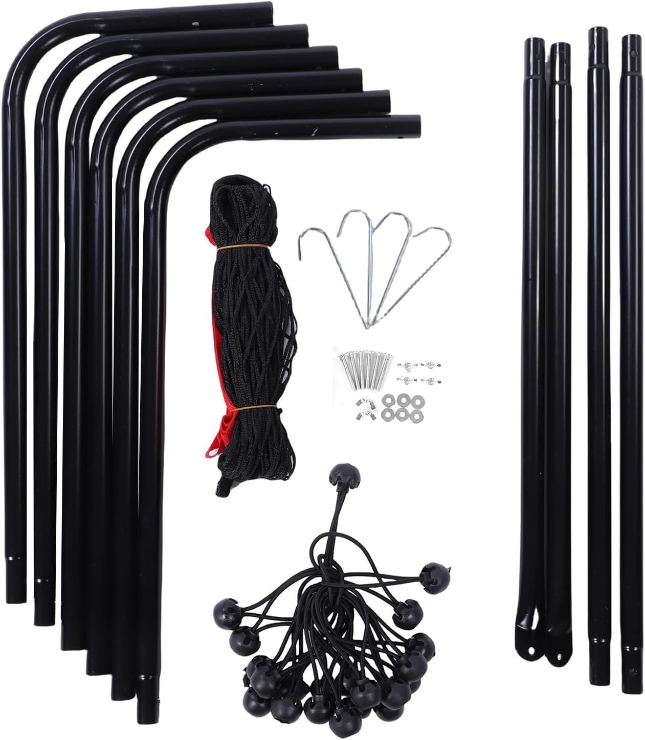 Baseball Net, Easy Assembly and Foldable Design, Sturdy Steel Frame and PE Adjustable Rebounder Net for Volleyball Football Training