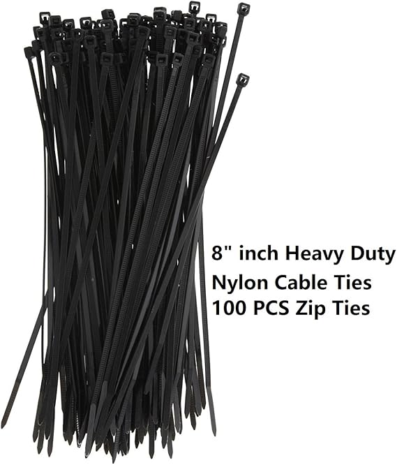 TANG 100 Pieces Zipties for Tarpsl White Cover Tent Shelter Camping Tarpaulin Multi Purpose Waterproof Poly Tarp Cover Reinforced Rip-Stop with Grommets