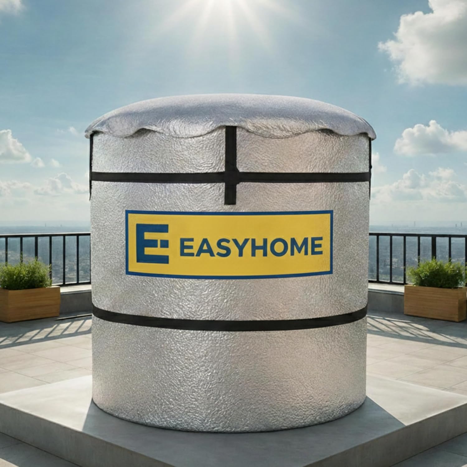 EASY HOME 3-Layer Insulated Water Tank Cover (500 Litre) – 6 mm Korean Sheet, UV & Weather Protection, Heat Resistant for Overhead Tanks-image-6