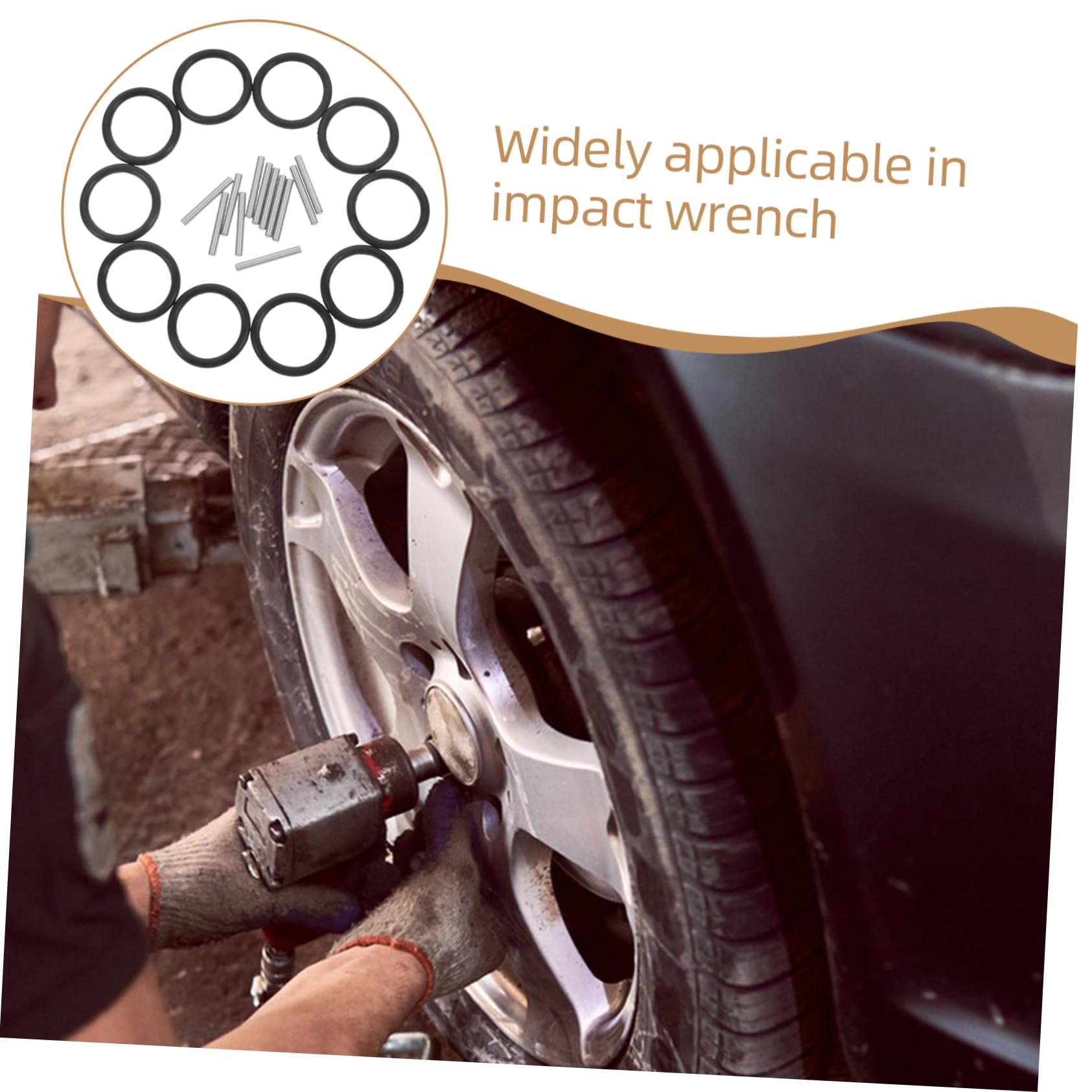 HOMOCONO Gasket Locking Pin Set 10 Sets Replacement for Socket Wrench Drill Wrench