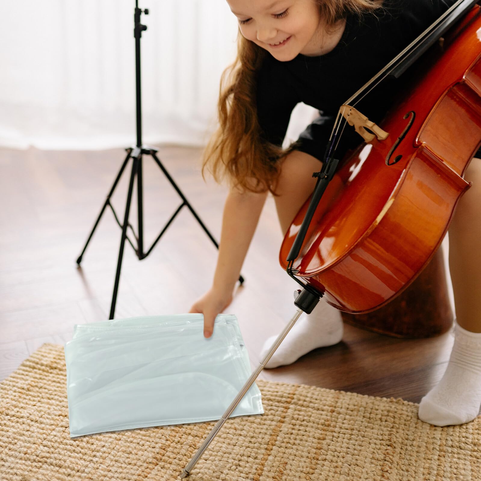 Abdeckung Einzigartige Cello Frosted Pvc aus Praktische Mattierte Schmutzabweisende Schutz Schutzhülle zum Dekorative und Staubschutzabdeckung des Cellos für Zuhause