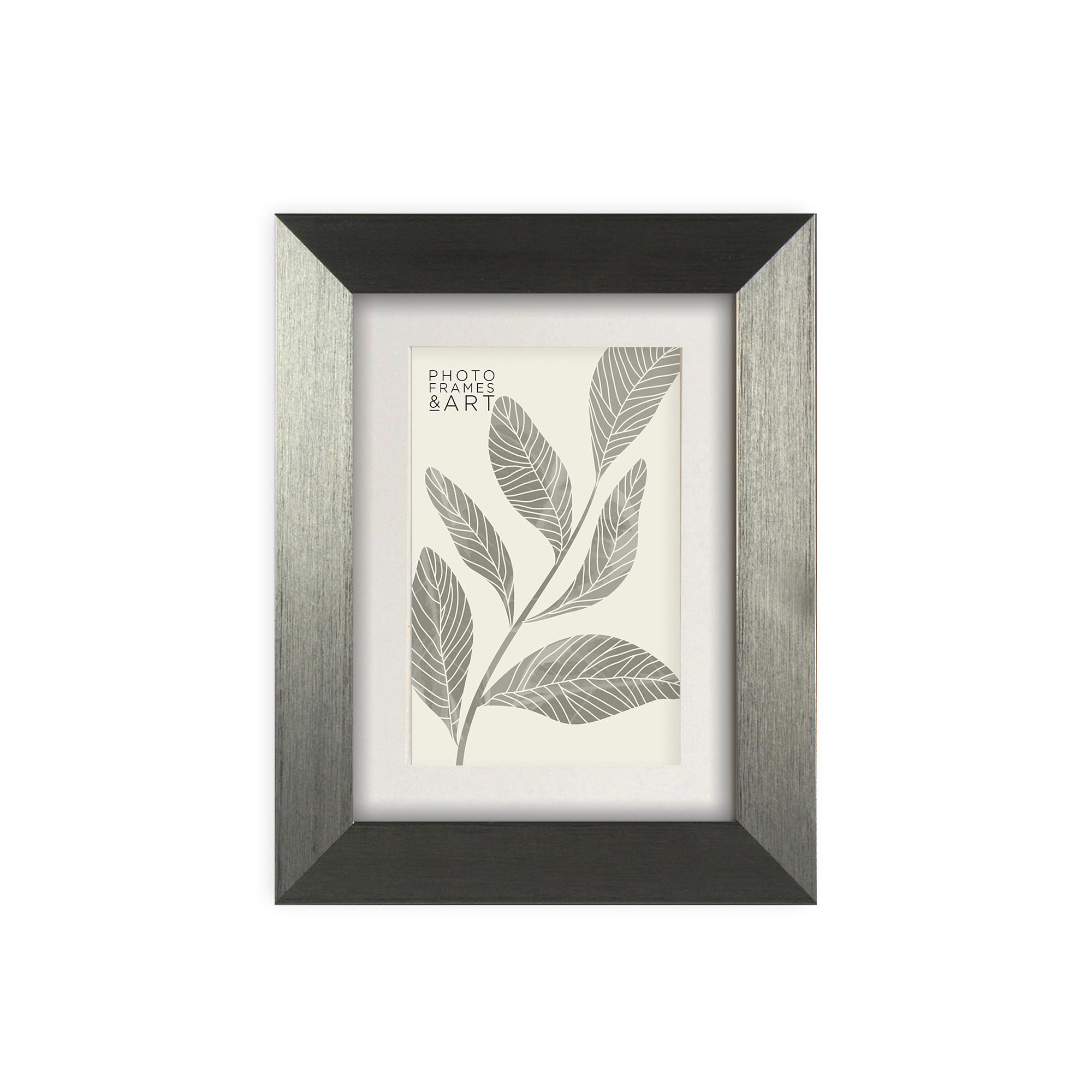 pf+a REAL GLASS Small 8x6 Silver With Bronze Tint Picture Frame - 8x6 For 6x4 inch Photo Frame With Mount
