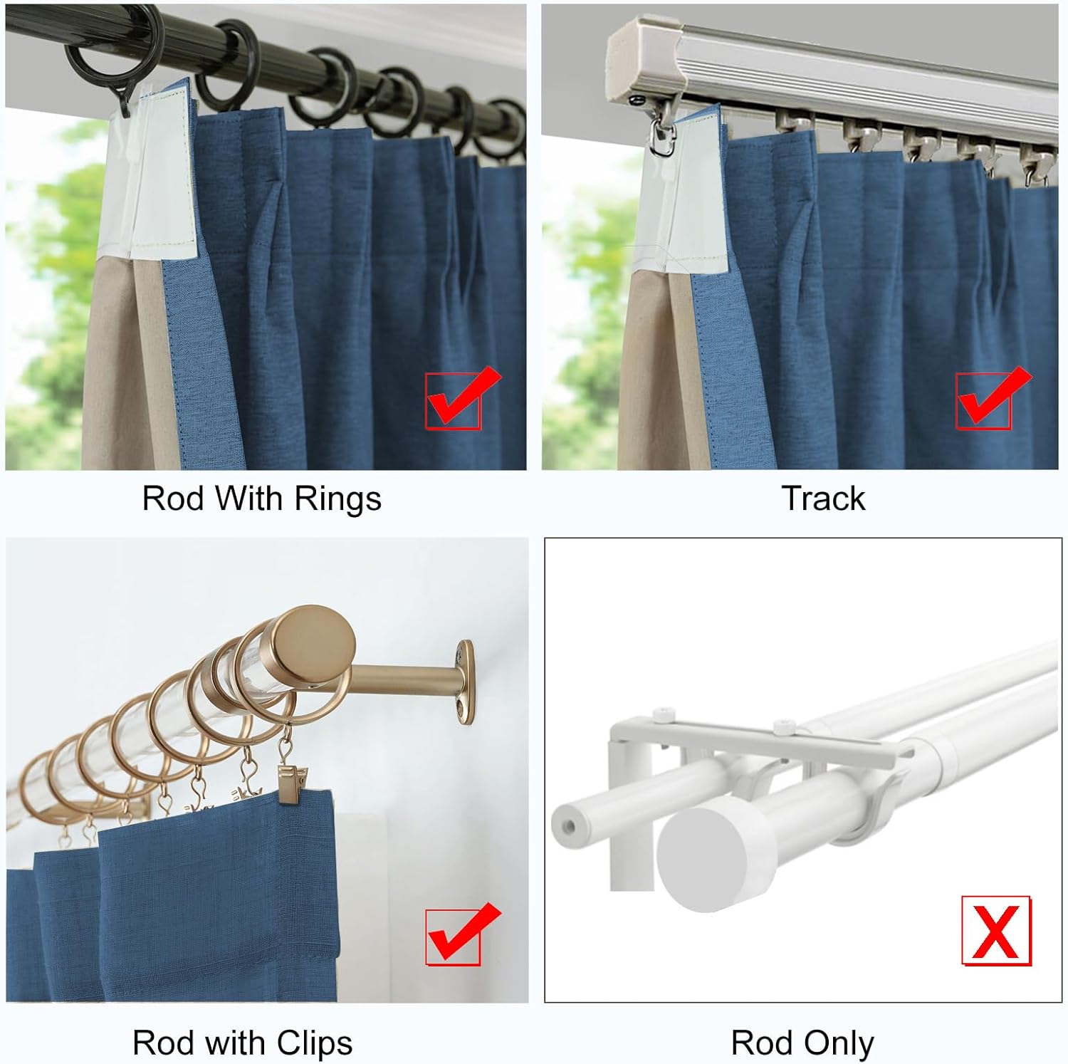 LANTIME Navy Blue Blackout Panels 84 inches Long, Pinch Pleated Faux Linen Textured Window Curtains, 26" W x 84" L,2 Panels