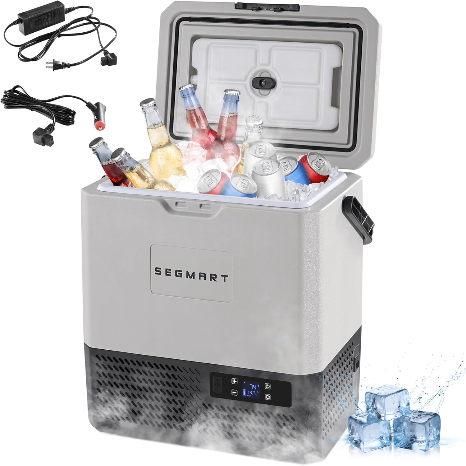 Portable Car Fridge for Camping - P15 (45W 13.5L) with Rapid Cooling, Energy-Saving Mode, Digital Temperature Control