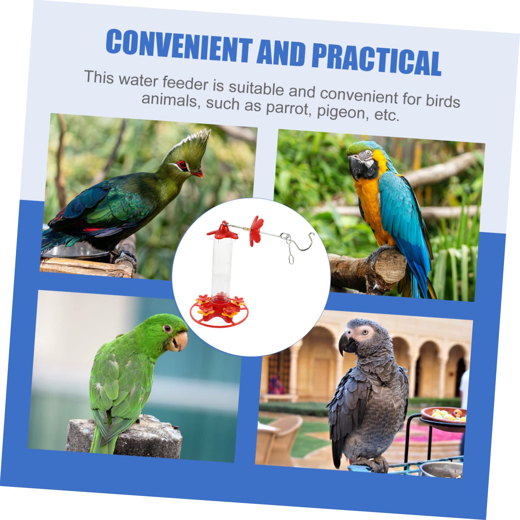 POPETPOP 2 Piezas Comedero Colgante para Pájaros Bebedero Colibrí Decoración De Patio Botella De Agua De Pájaro Comedero para Colibríes Al Aire El Pájaro Planchar Comida De Pajaro