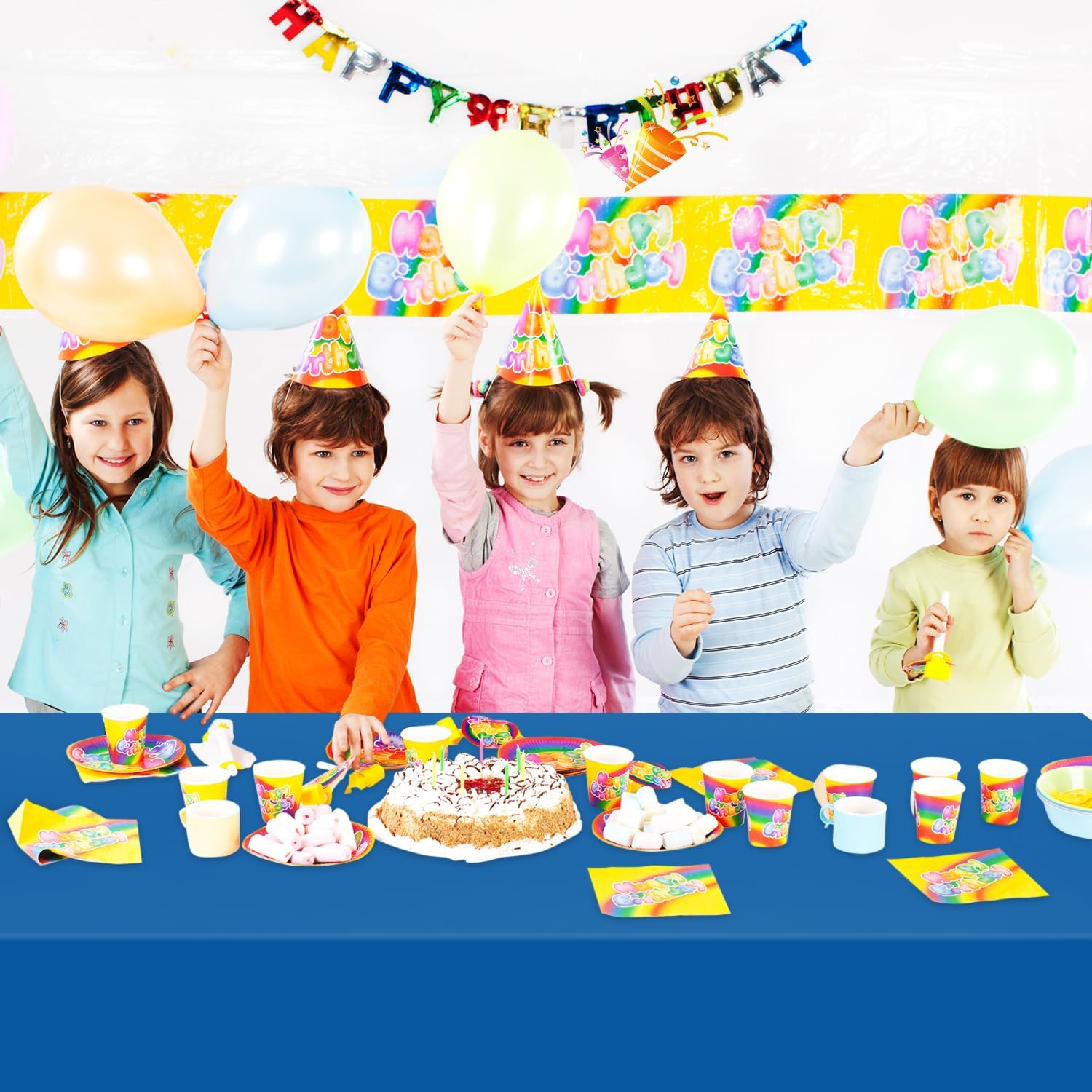 40 Pack Blue Plastic Tablecloth Disposable Tablecloths 54"x 108" Rectangle Plastic Table Cover Disposable Table Cloth for Party