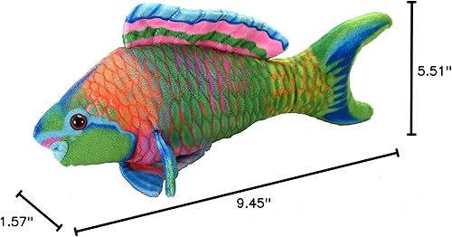 Miniatura 2 de Wild Republic Arrecife de coral, pez loro, animal de peluche, 6 pulgadas, regalo para niños, juguete de peluche, botellas de agua recicladas