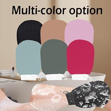 1 Pair Exfoliating Glove, Exfoliating Washcloth, Pink