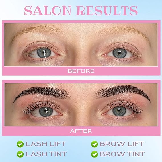 Lash Lift and Black Kit, Eyelash Lift and Color Kit for Natural | Korean Lash Lift Kit Strong Hold Lash Lift Glue, Salon Results Beginner-Friendly