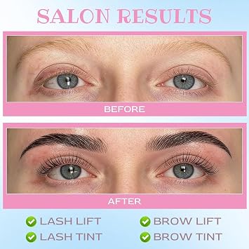 Lash Lift and Black Kit, Eyelash Lift and Color Kit for Natural | Korean Lash Lift Kit Strong Hold Lash Lift Glue, Salon Results Beginner-Friendly