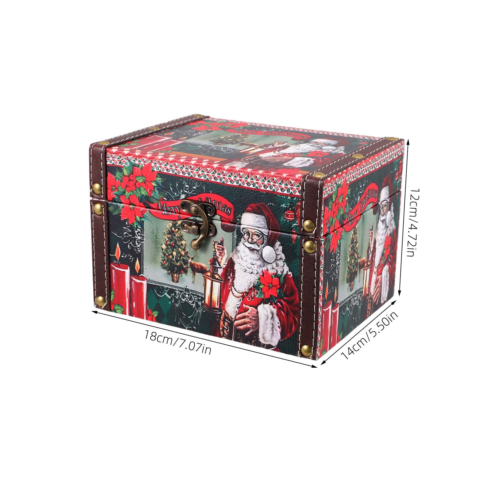 Toyvian 2 Pezzi Scatola in Legno Vintage Natalizia per Dolci e Piccoli