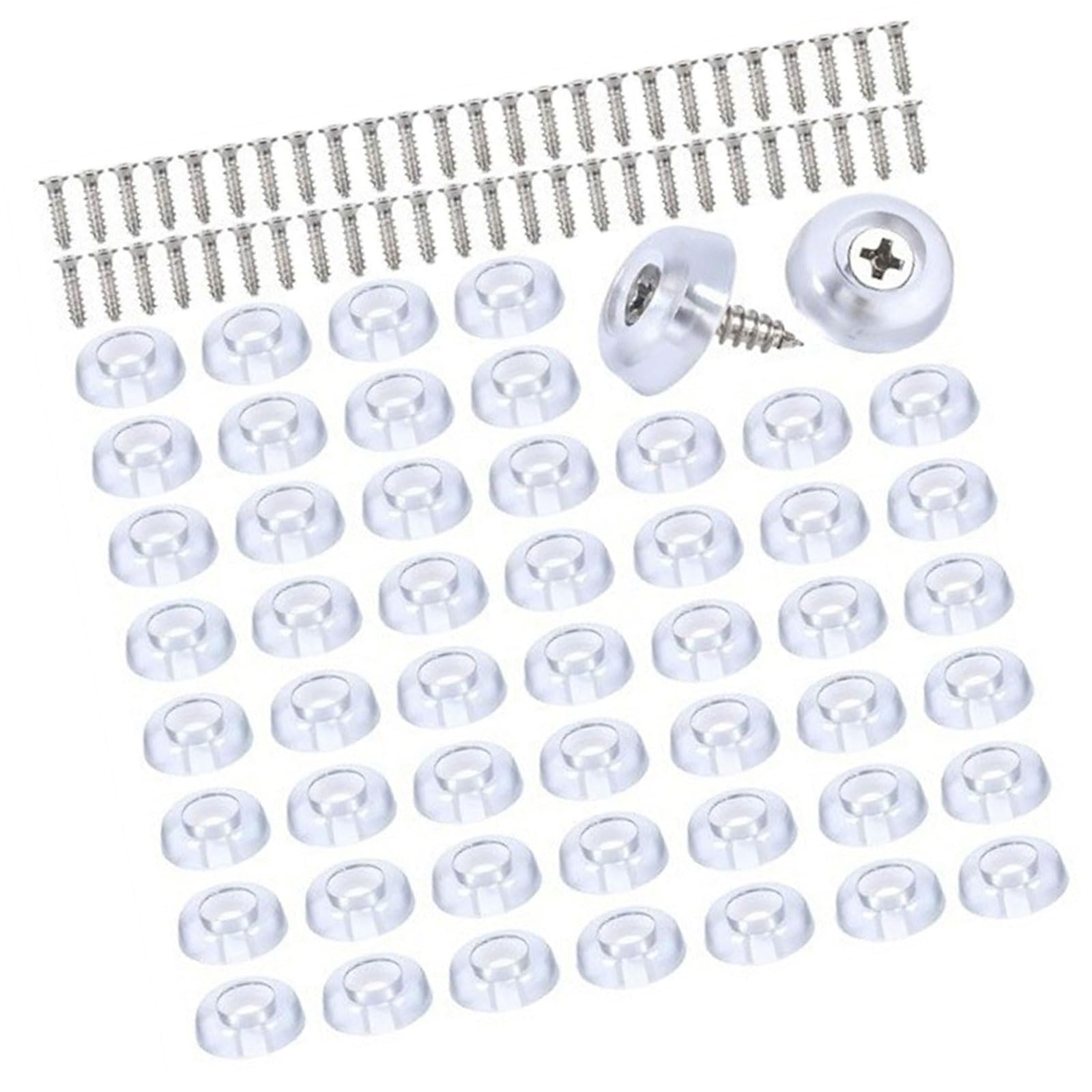 Fentency 150Pcs Screw on Rubber Feet with Screws Nonslip Chair Leg Caps Pad Chopping Board Rubber Furniture Hardware Cutting Board NonSlip Bumper