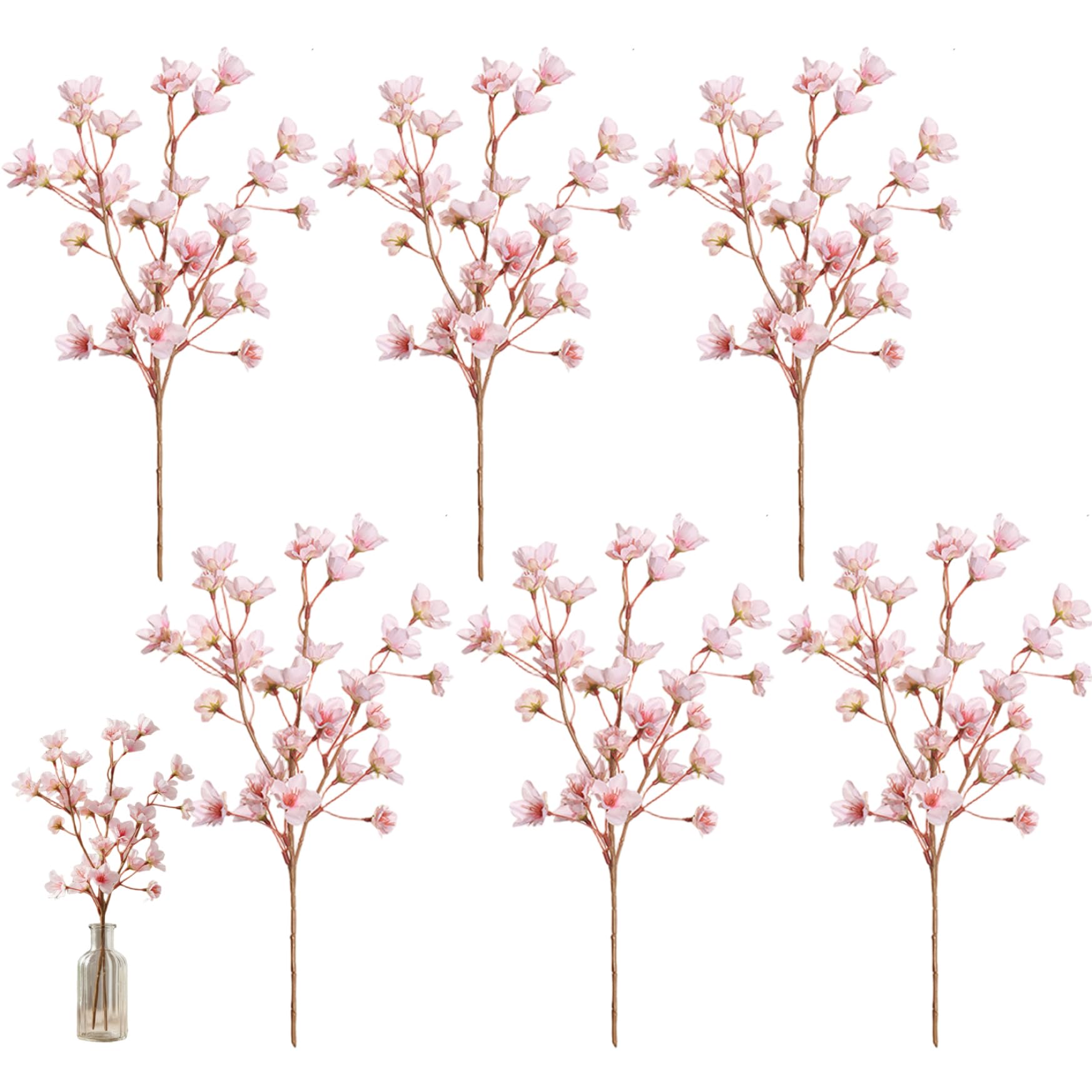 Fleurs de Cerisier artificielles 40cm | 6 Branches en Soie pour Vase