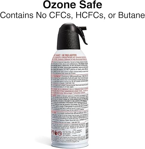 Miniatura 7 de Staples Plumeros de aire electrónicos, latas de aire comprimido enlatadas (paquete de 6)