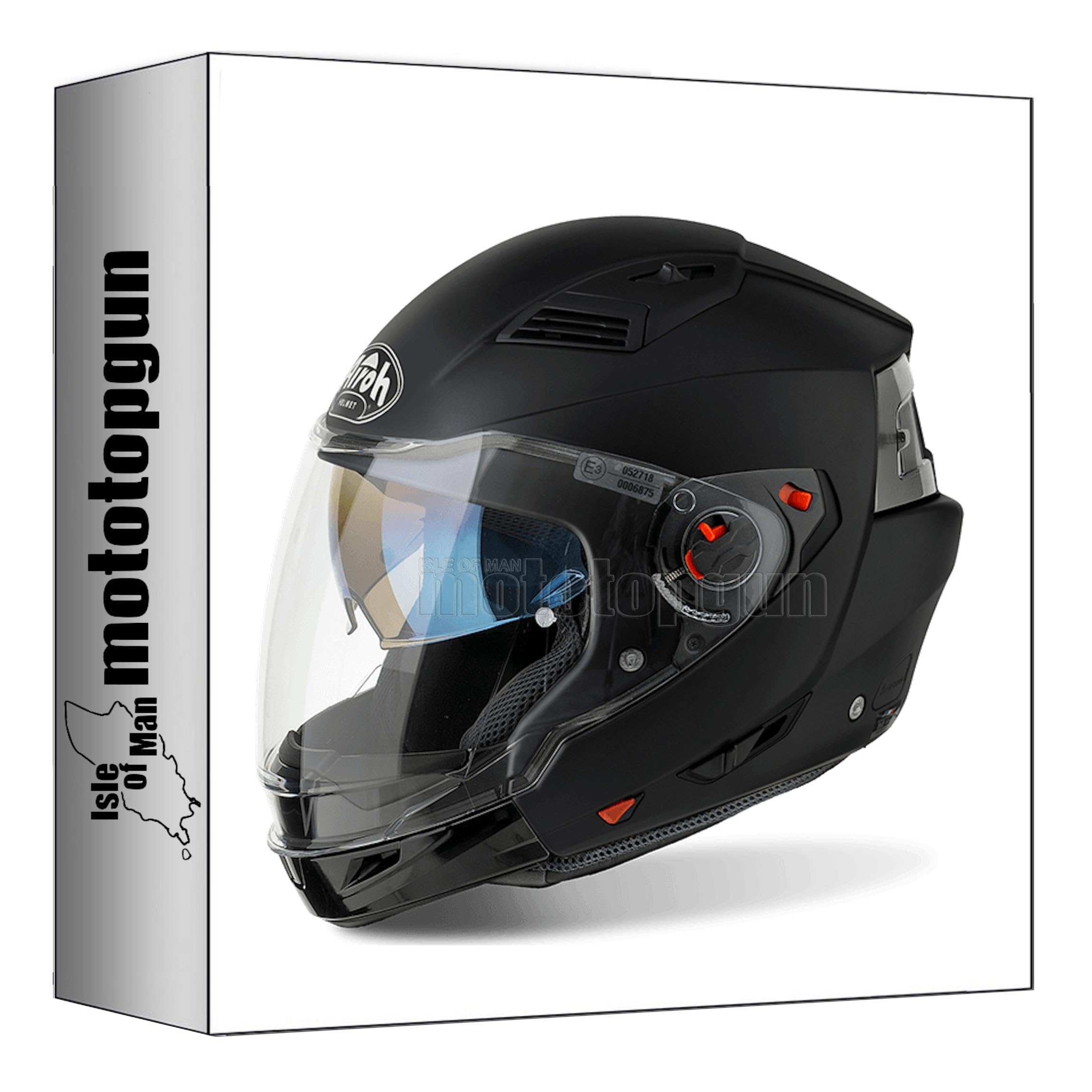 Airoh casque moto jet EX11 Executive noir mat en taille M