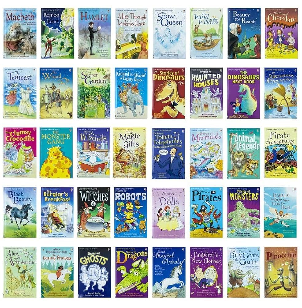 英語本40冊　The Usborne Reading Collection Usborne Young Reading Series Collection 40 Books Box Set