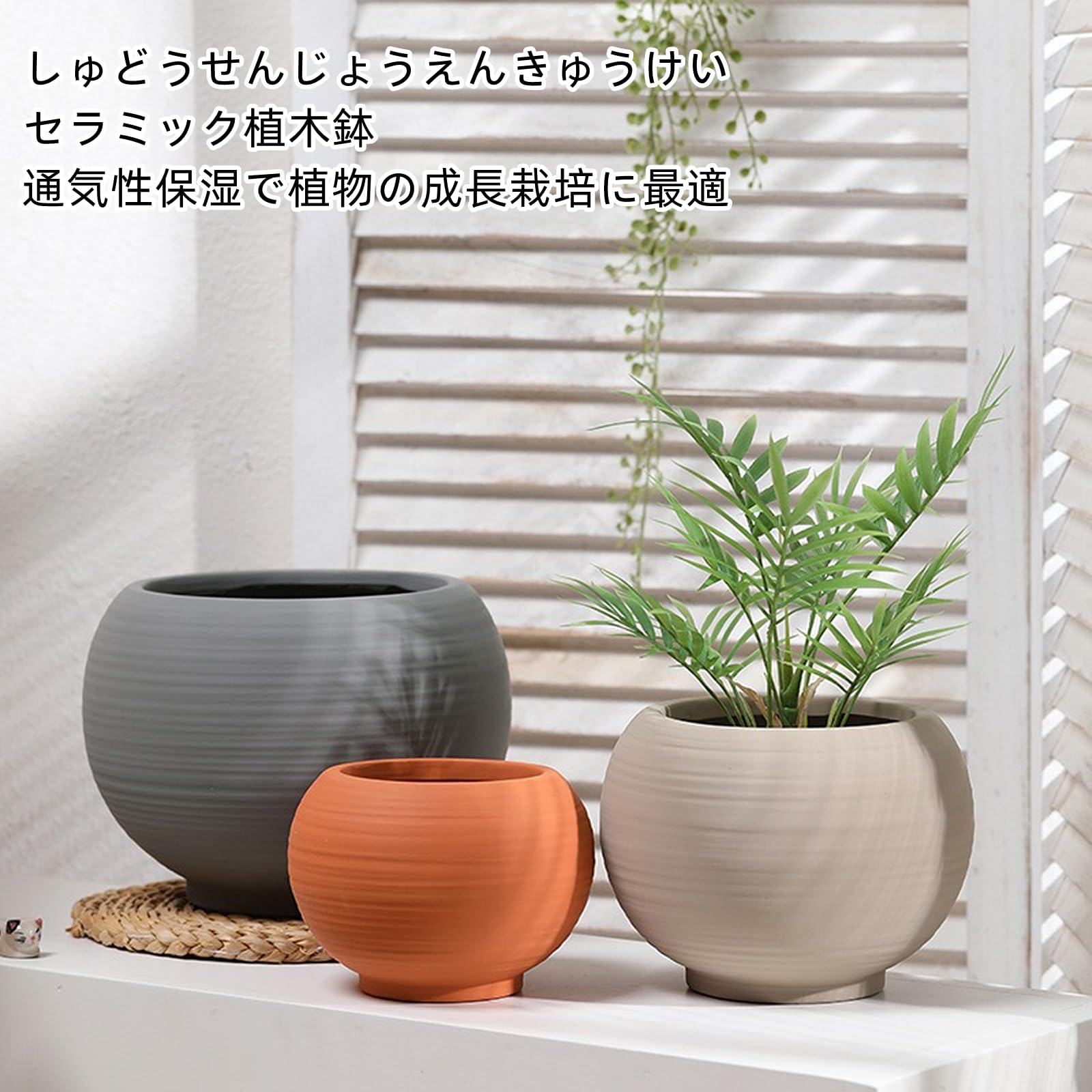 Amazon.co.jp: 陶器鉢 プランター 素焼き植木鉢 鉢 植木鉢 丸型 鉢
