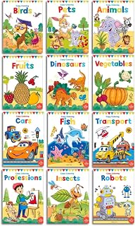 Colouring Books: Pack of 12 Copy Colour Books For Children | Premium Paper Quality | Wonder House Books Price In India