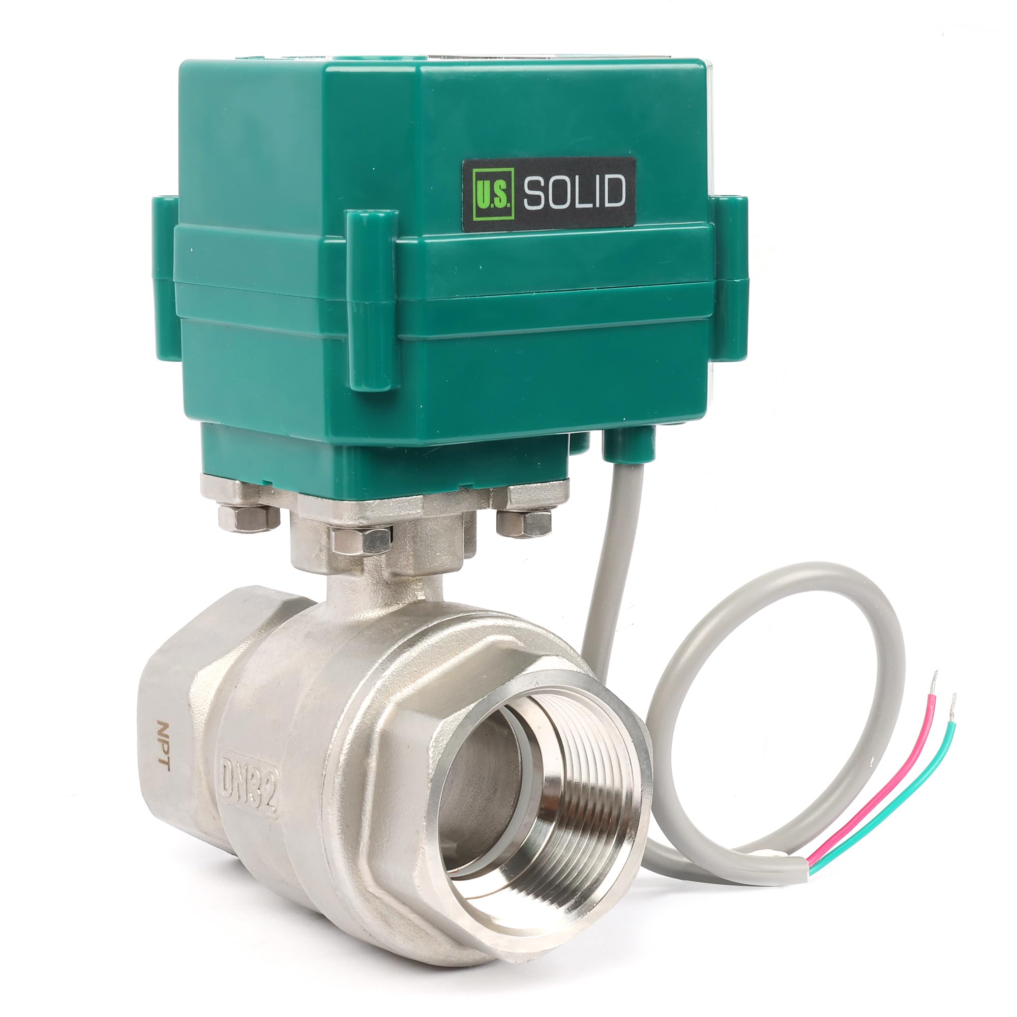 Robinet à boisseau sphérique électrique 9-24V à port complet et fermeture automatique 2 fils