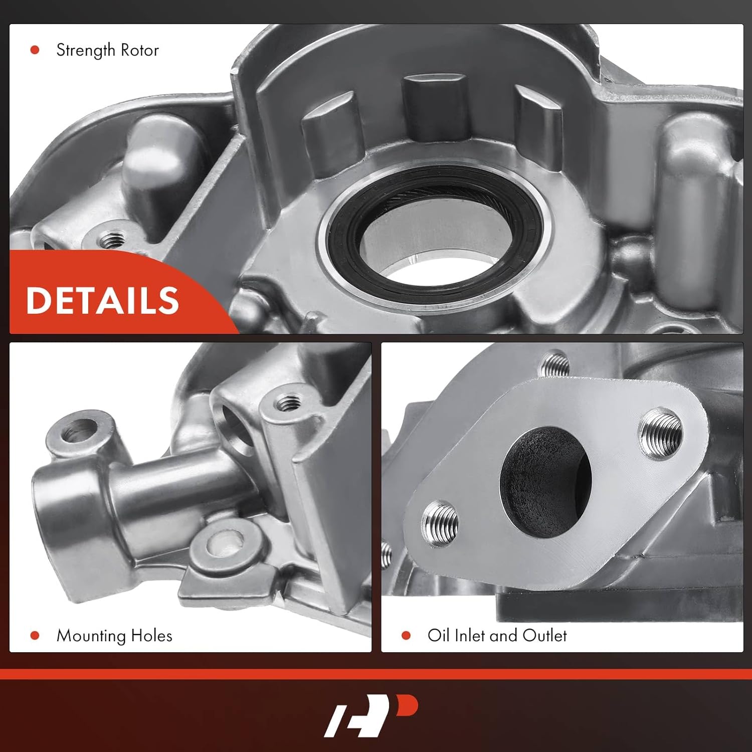 A-Premium Engine Oil Pump Compatible with Hyundai Sonata 1999-2005, Santa Fe 2001-2006, Tucson 2005-2009, Tiburon 2003-2008 & Kia Optima 2001-2005, Sportage, 2.5L 2.7L