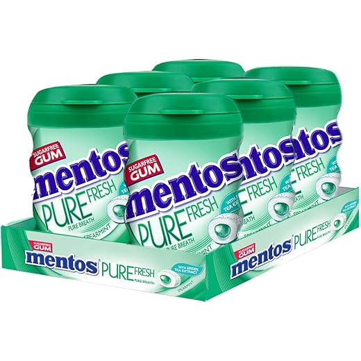 Mentos Pure Fresh Chewing Gum Pack of 6 6 g