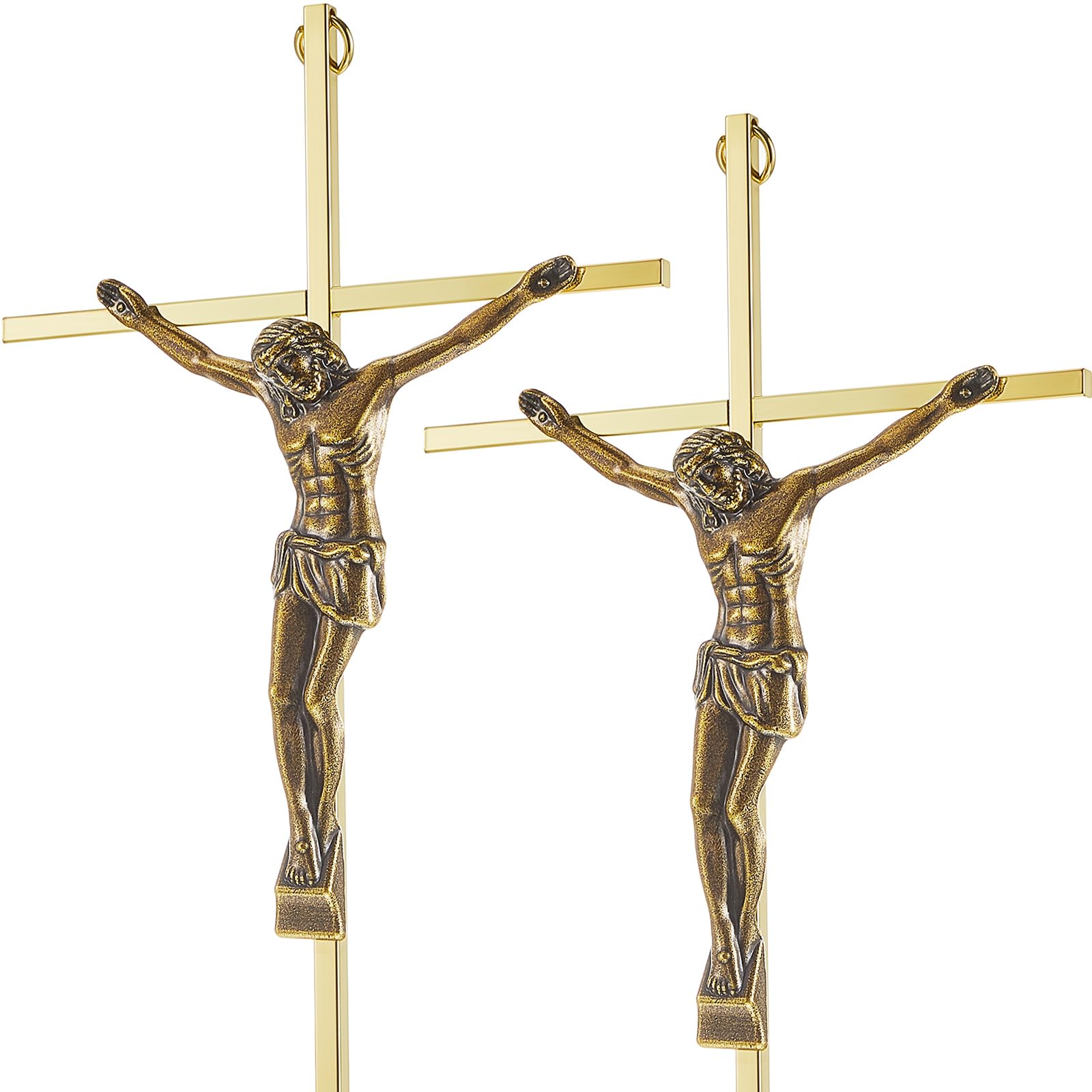 Jesus Wanddekoration Aus Schmiedeeisen, 39x26 Cm - Mit Spruch "For God So Loves The World"