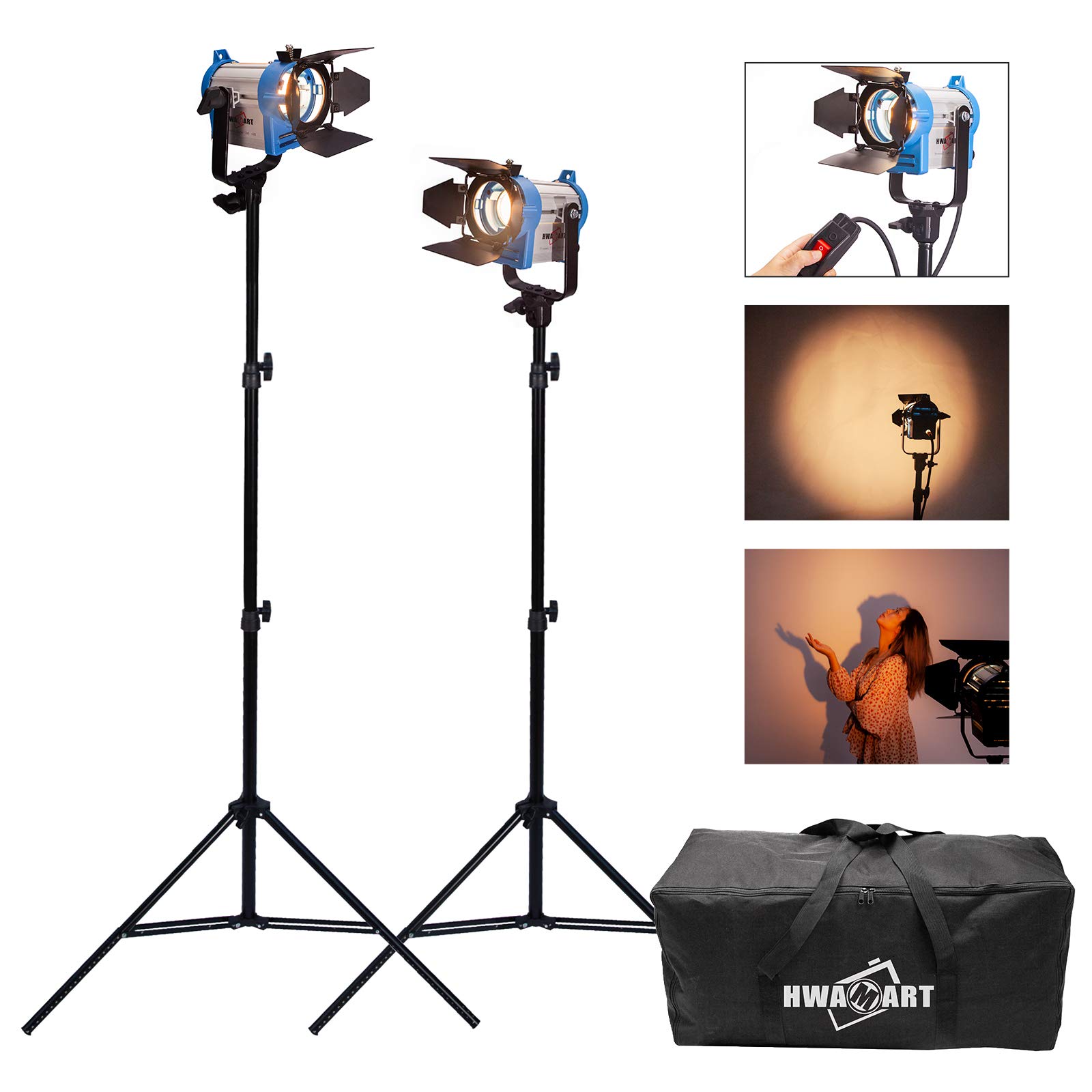 Film Spot Light Kit 150W Fresnel Tungsten Video Continuous Lighting