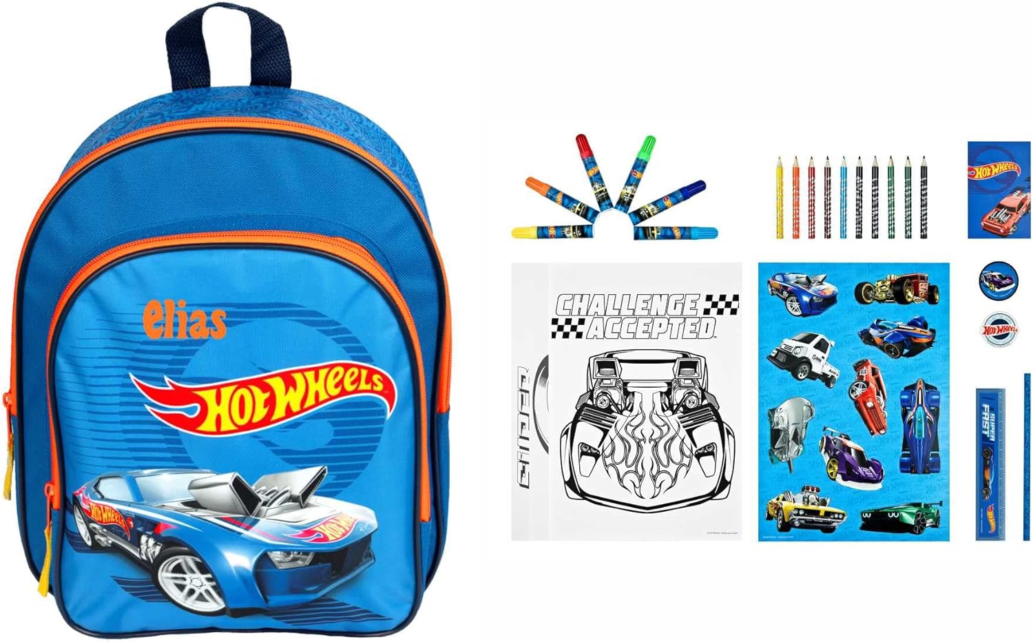 HOT WHEELS SONNY Schoolrugzak Voor Kinderen, Aanpasbaar Aan De Kinderwagen Ideaal Kinderen Op Schoolleeftijd Comfortabel En Veelzijdig Kwaliteit Duurzaamheid 32 X 12 38 Cm Marineblauw 669425408