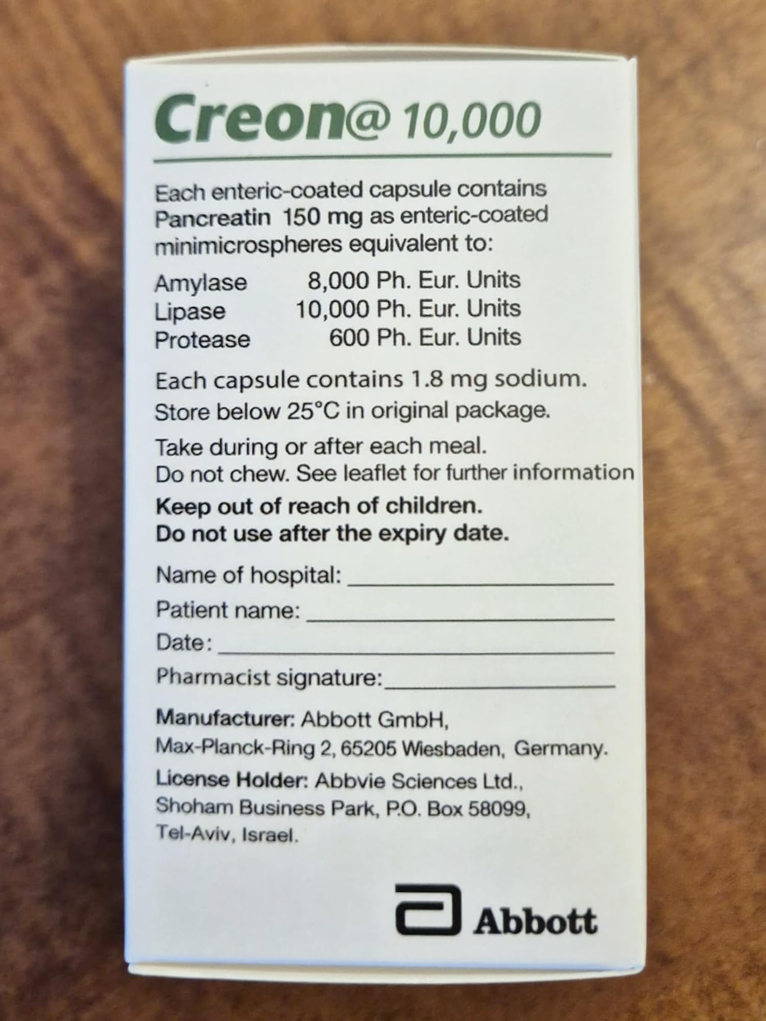 UPAX Creon 10,000 Pancreatin 150mg – Digestive Enzyme Supplement with Lipase, Protease & Amylase – Supports Healthy Digestion & Nutrient Absorption – 100 Count — Amazon image 4