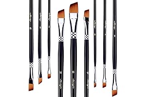 Amagic 9-Piece Angled Paintbrush Set