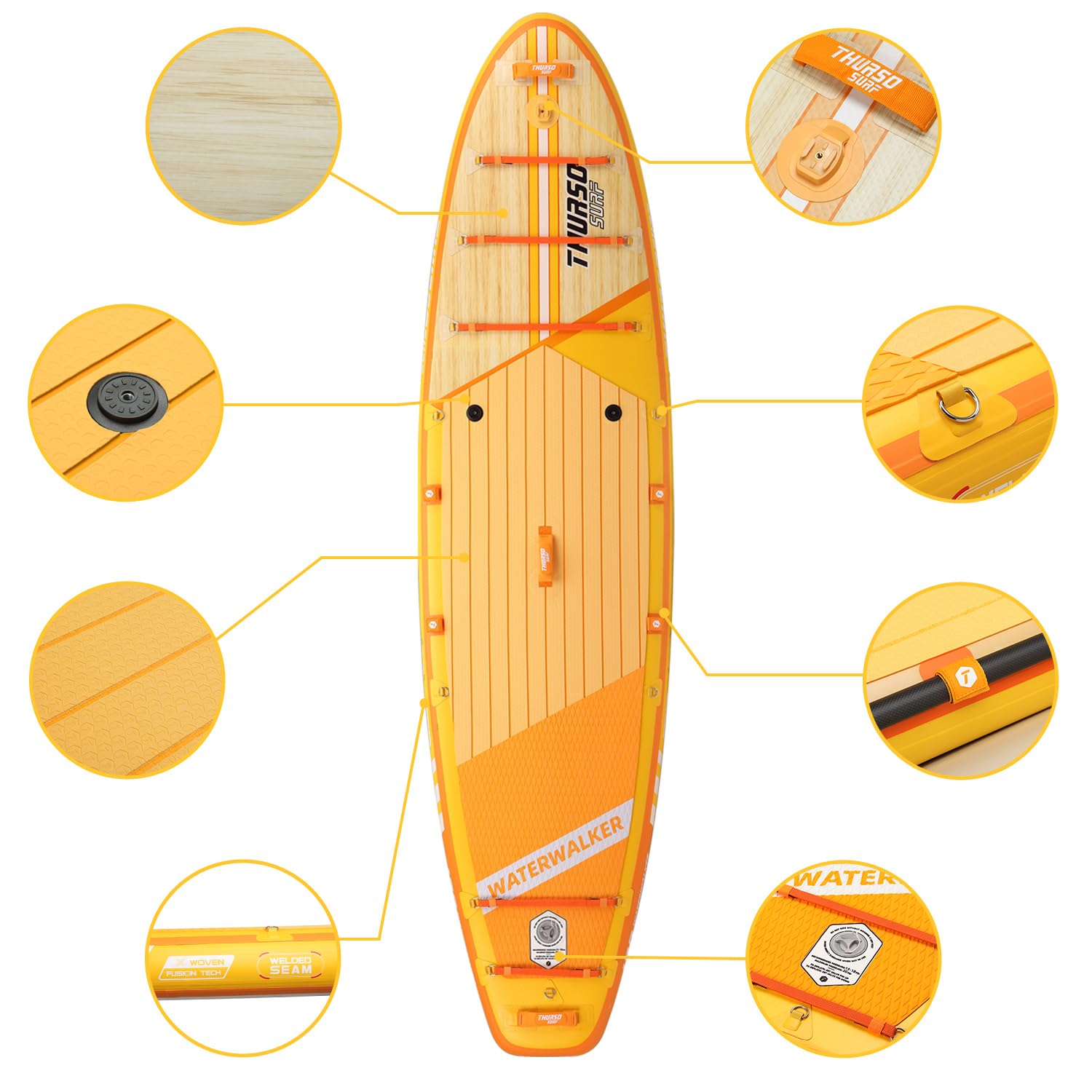 Amazon.com : THURSO SURF Waterwalker 120 10 ft Paddle Board