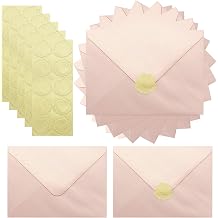 50 Pack 5 x 7 Pearl Envelopes,Self-Seal A7 Shimmer Envelopes,with V-Flap for Greeting Cards, Invitation Envelopes for Wedding, Graduation, Baby Shower, PartyLight Pink Pearl