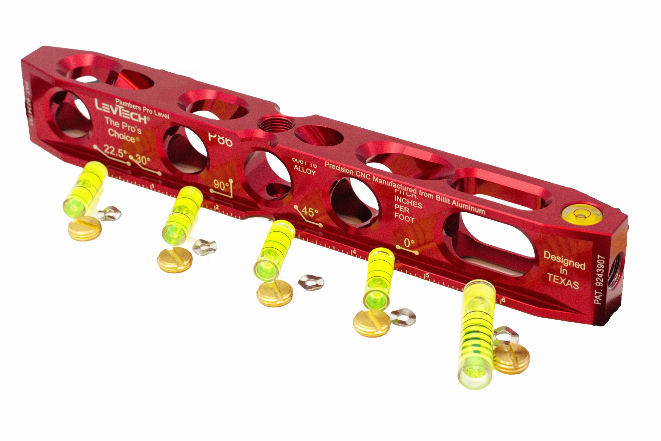 LevTech Plumber's XTREME Level - 5 Vials -4