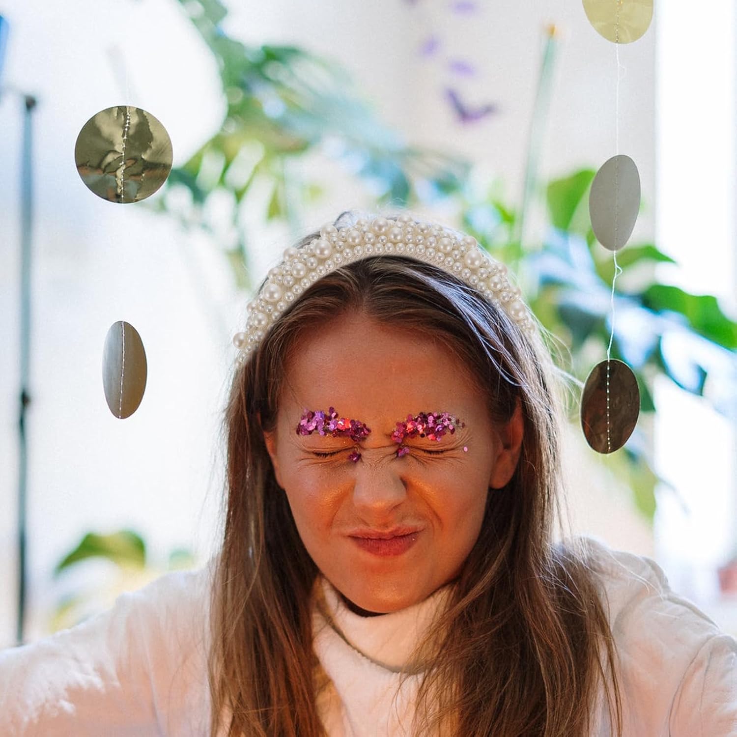 Luxshiny Pearl Hairband for Women Baroque Style Lightweight Sponge Headband with Elegant Pearl Decor Comfortable Fit for Daily Wear Parties and Special Occasions - Image 8