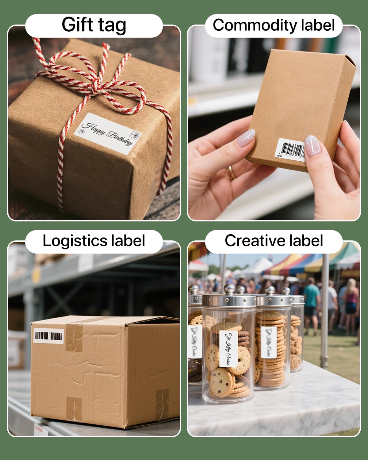 2×1 Inch Thermal Labels Sticker Self-Adhesive Label Paper White Direct Thermal Printer Stickers with Perforation Line 1000 Sheets/Roll - Image 6