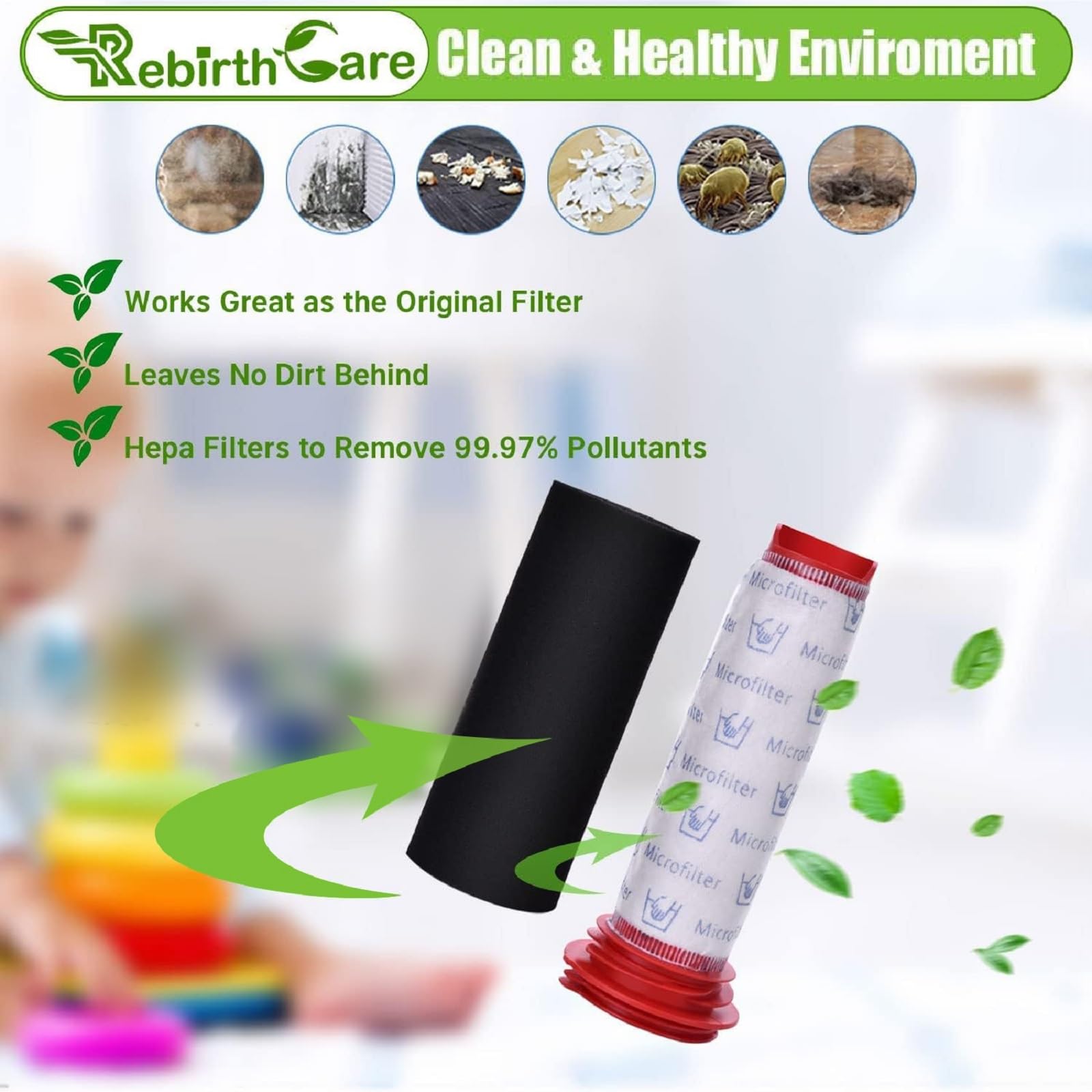 Set 2 Filtri Per Aspirapolvere Bosch Athlet 25.2V - HEPA E Schiuma - Compatibile Con BCH6ZOOO E Flexxo Serie 4 - Foto 12