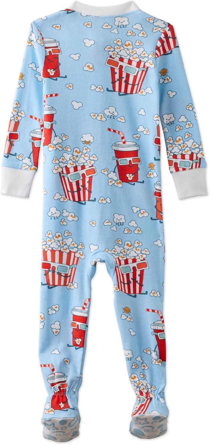 Cruz Snug-fit Footed Baby Pajamas 100% Organic Cotton Zip Front Sleeper Pjs W/Grippers for Baby Boys​