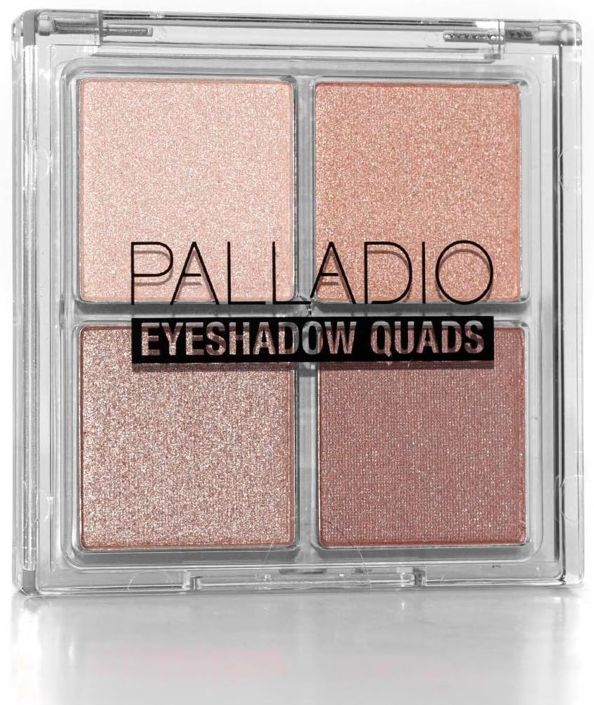 Eyeshadow Quads, Velvety Pigmented Blendable Matte, Metallic and Shimmer Finishes, Creamy Formula, Four Way Quad Eye Shadow Palette, Talc-Free (Ballerina)