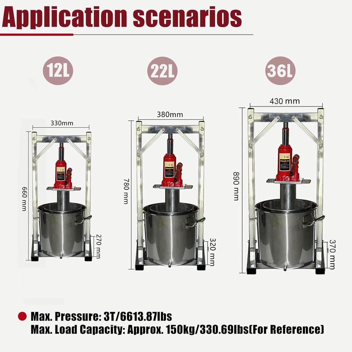 Commercial Fruit Wine Press, Manual Grape Crusher & Juice Maker for Wine Making, Heavy-Duty Fruit Press for Home & Professional Use, Perfect for Juicing & Winemaking