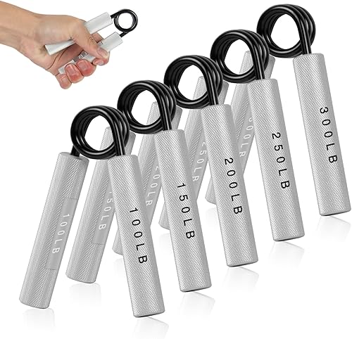 Juego de 5 entrenadores de fuerza de agarre de metal, juego de fortalecedores de agarre de mano, entrenamiento de agarre de mano de aleación de