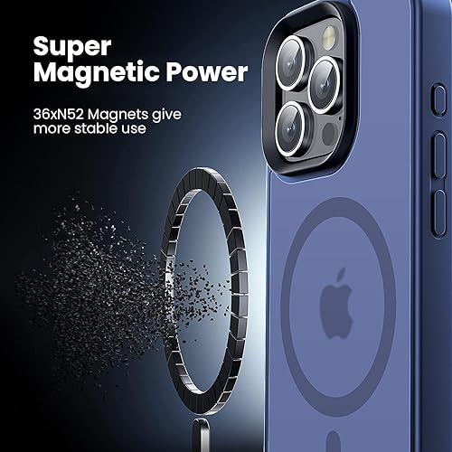 Miniatura 10 de Compatible con MagSafe, resistente a caídas de 10 pies, funda protectora delgada, no amarillenta para iPhone 14 Plus y iPhone 15 Plus (transparente)