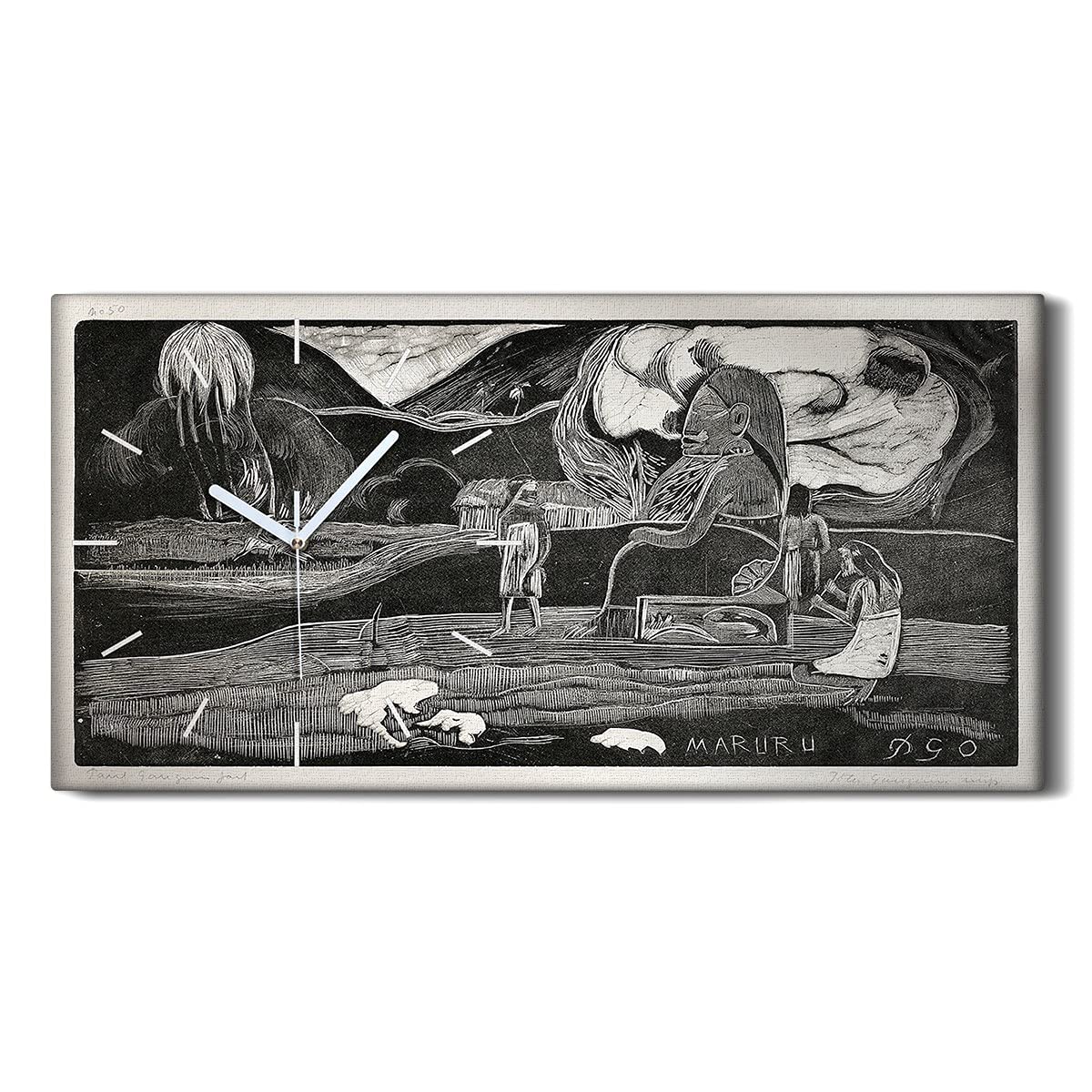 Horloge sur Toile sans tic tac pour dormir en paix dans une chambre moderne