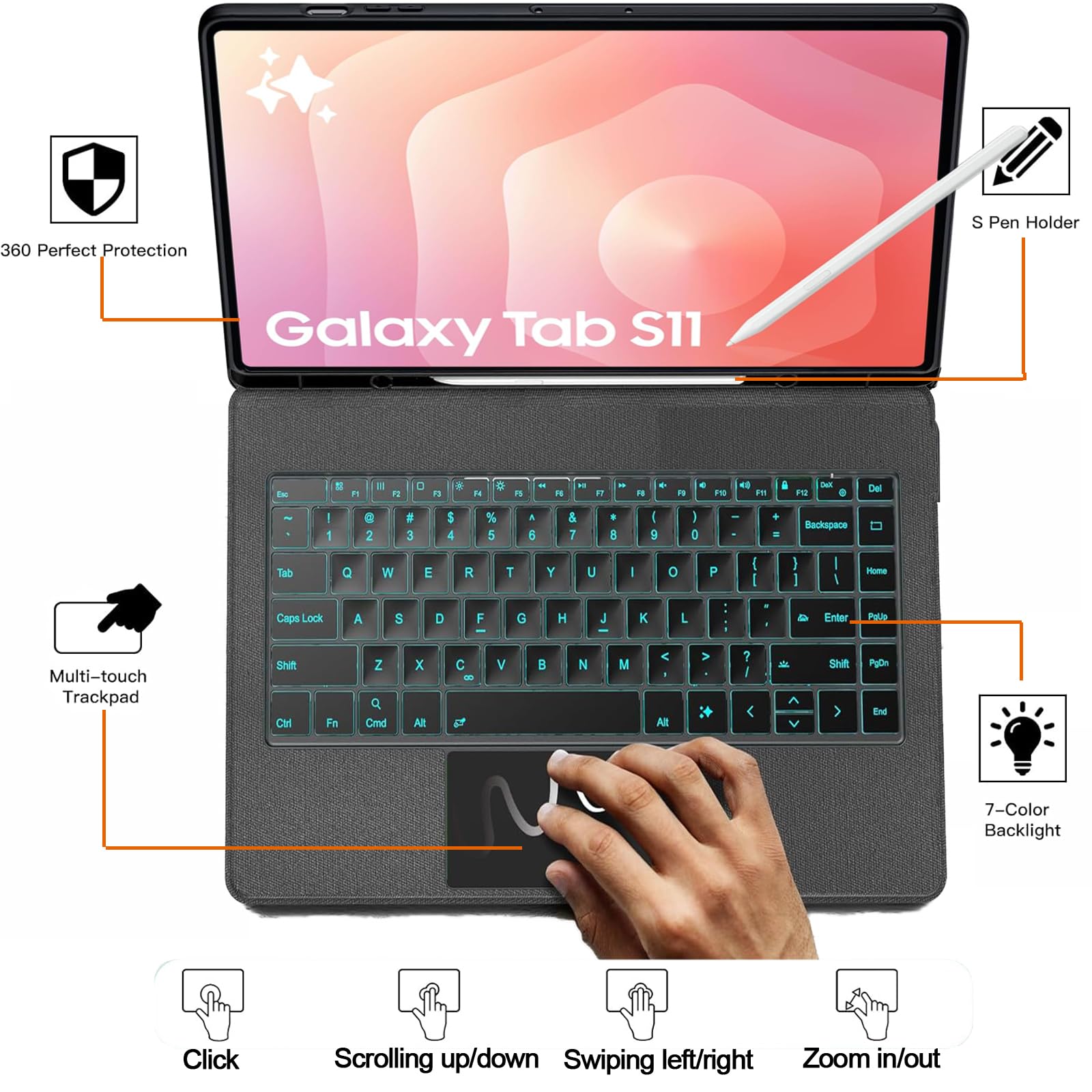 Amazon.co.jp: OAWEEN Samsung Galaxy Tab S11キーボードケース11